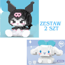 Klocki Hello Kitty Figurka Kuromi Duży Box 2 szt