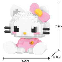 Klocki Hello Kitty Figurka Kotek Duży Box